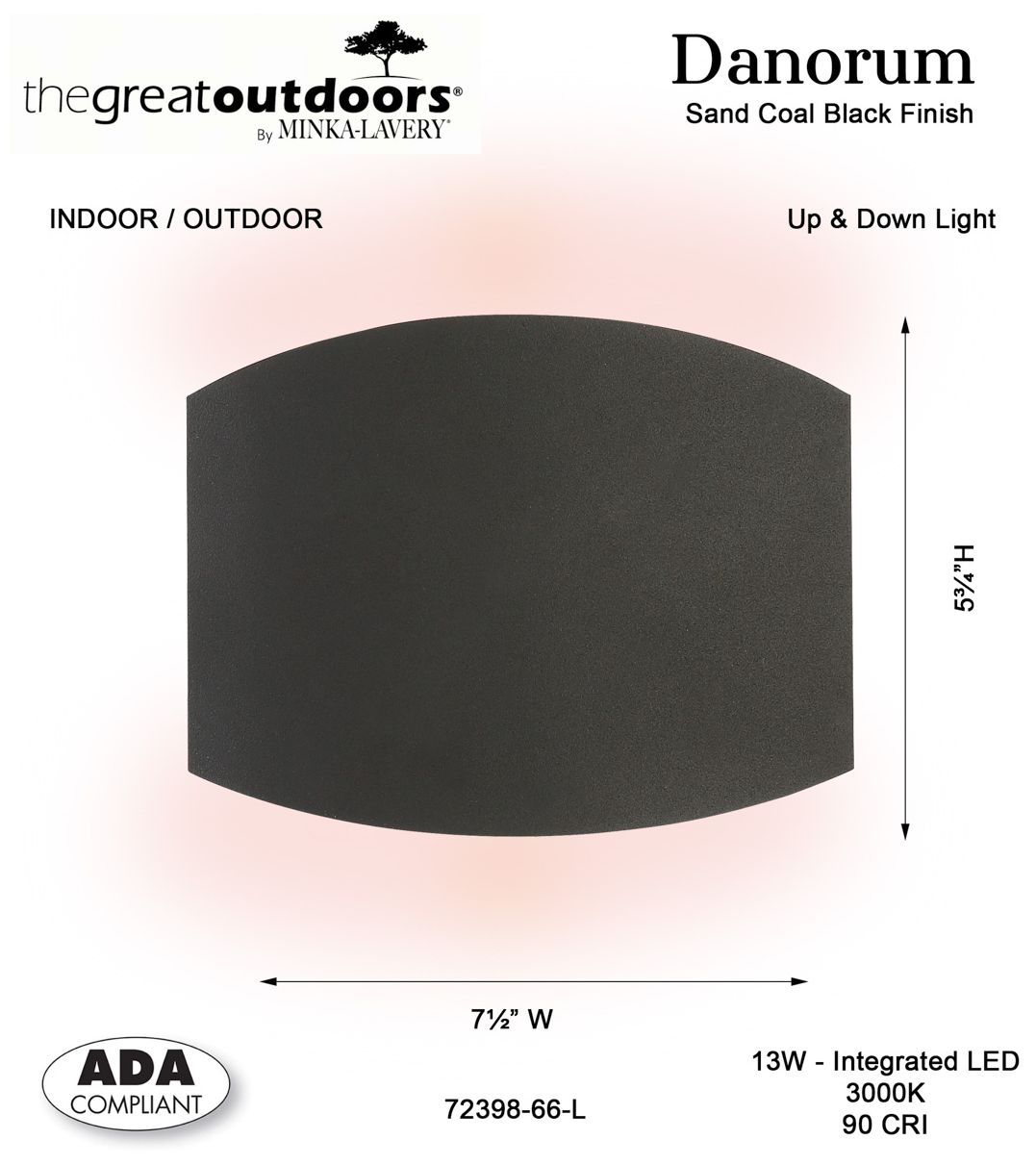 Image 7 The Great Outdoors Danorum LED 1-Light Outdoor Wall Mount more views