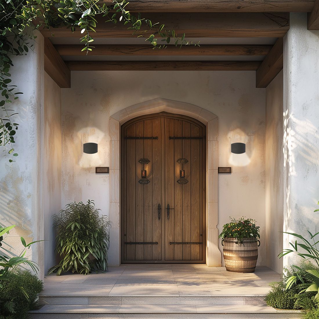 Image 3 The Great Outdoors Danorum LED Black Outdoor Wall Mount more views