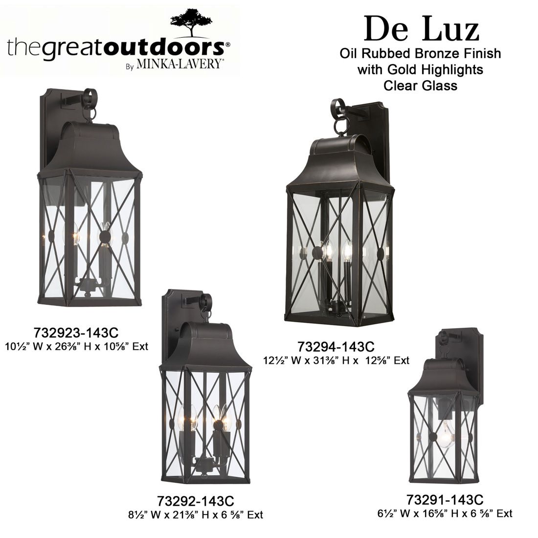 The Great Outdoors De Luz 1-Light Oil Rubbed Bronze Outdoor Wall Mount