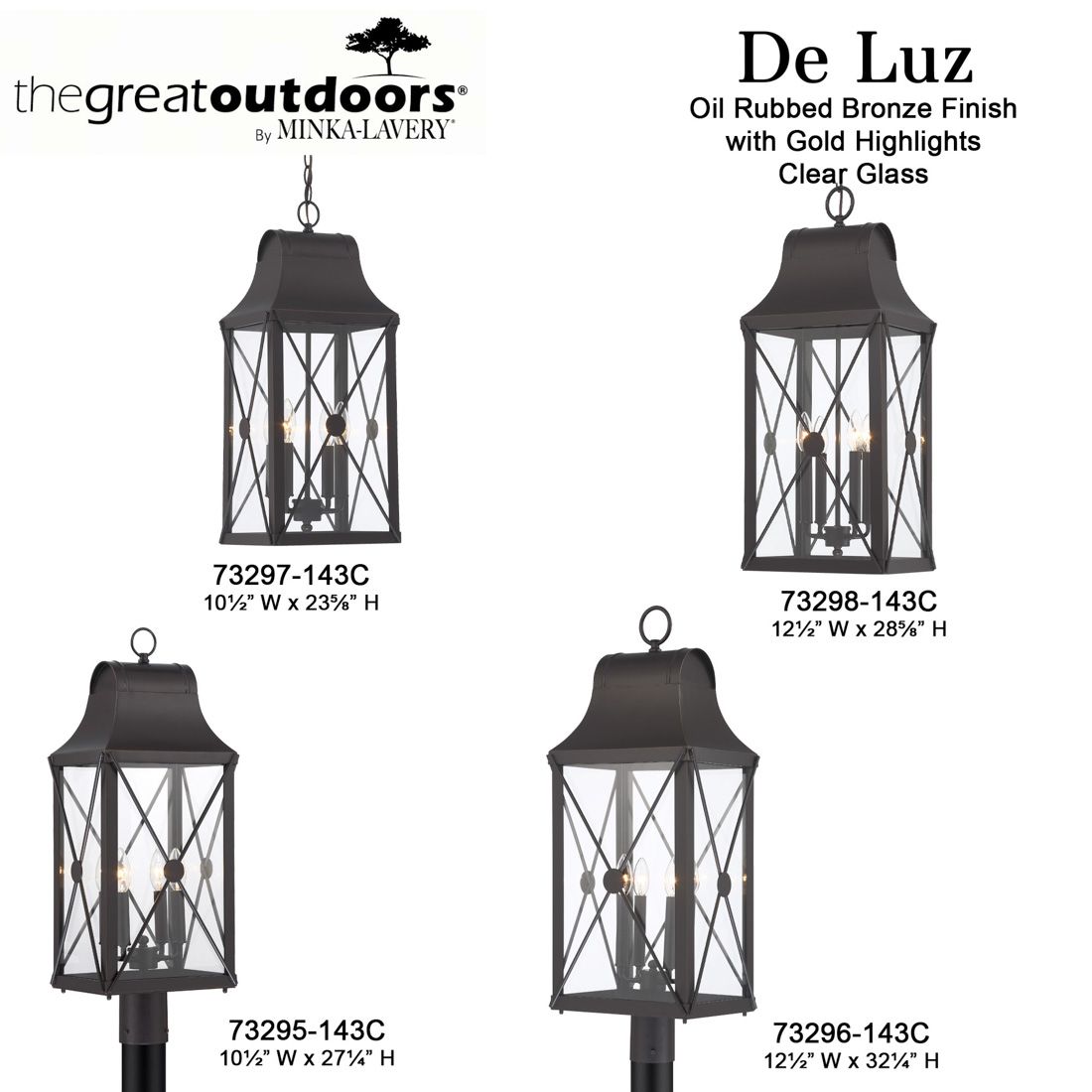 The Great Outdoors De Luz 1-Light Oil Rubbed Bronze Outdoor Wall Mount