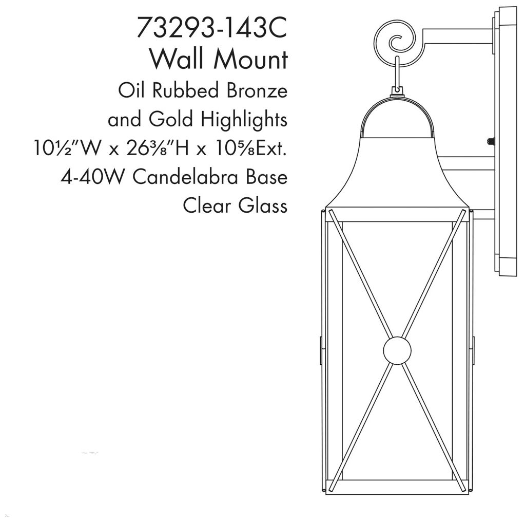 Image 4 The Great Outdoors De Luz 4-Light Oil Rubbed Bronze Outdoor Wall Mount more views