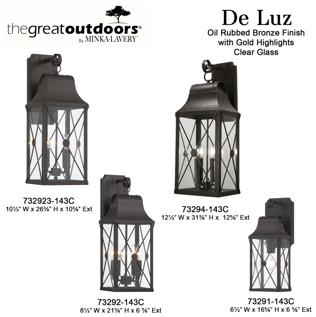 The Great Outdoors De Luz 4-Light Oil Rubbed Bronze Outdoor Wall Mount