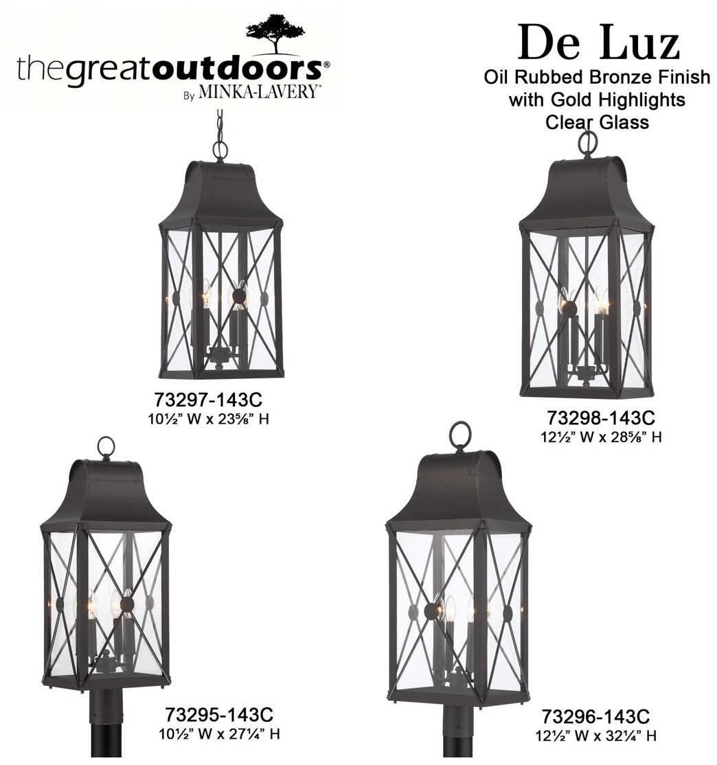 The Great Outdoors De Luz 4-Light Oil Rubbed Bronze Outdoor Wall Mount