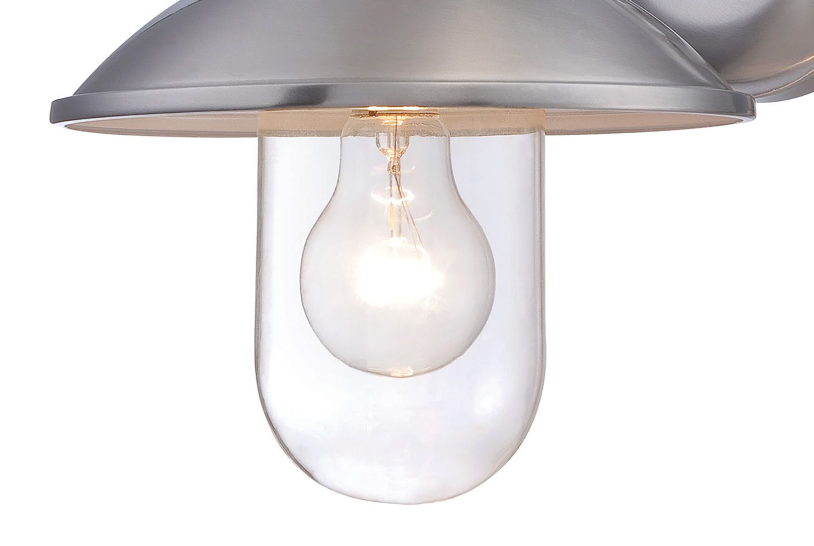 Image 5 The Great Outdoors Downtown Edison 1-Light Brushed Aluminum Wall Mount more views