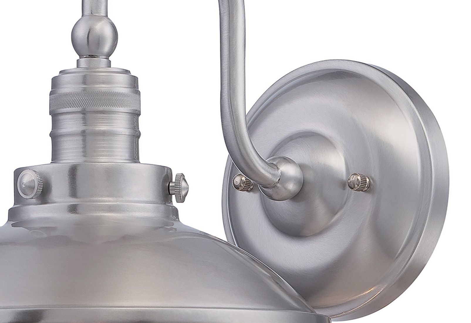 Image 6 The Great Outdoors Downtown Edison 1-Light Brushed Aluminum Wall Mount more views