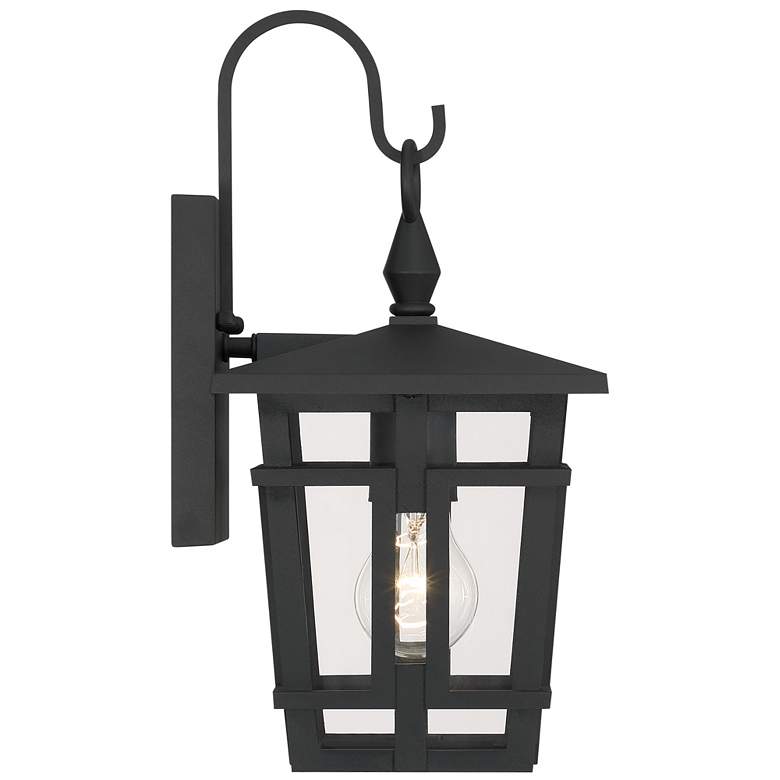 Image 3 The Great Outdoors Fieldstone 1-Light 7-in Sand Black Outdoor Wall Sconce more views