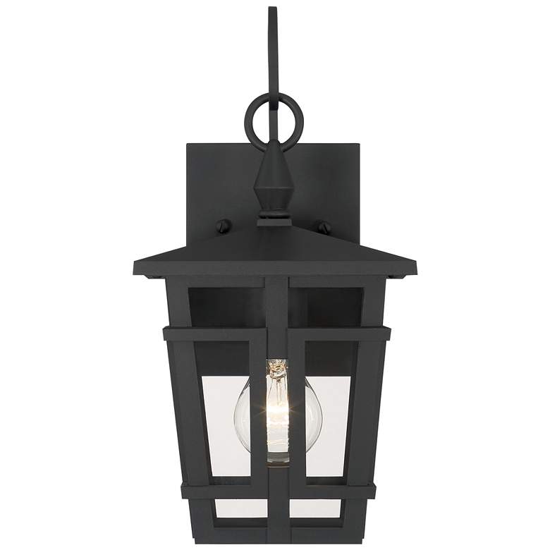 Image 4 The Great Outdoors Fieldstone 1-Light 7-in Sand Black Outdoor Wall Sconce more views