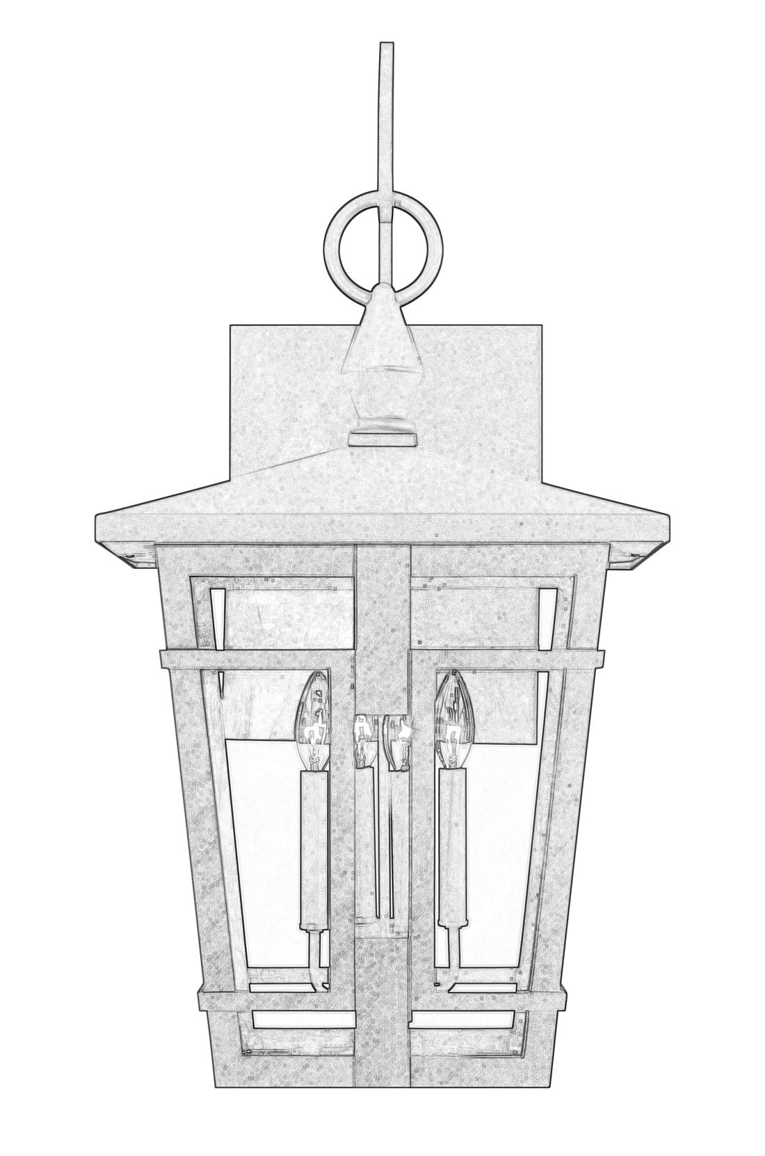 The Great Outdoors Fieldstone 4-Light 16.25-in Black Outdoor Wall Sconce