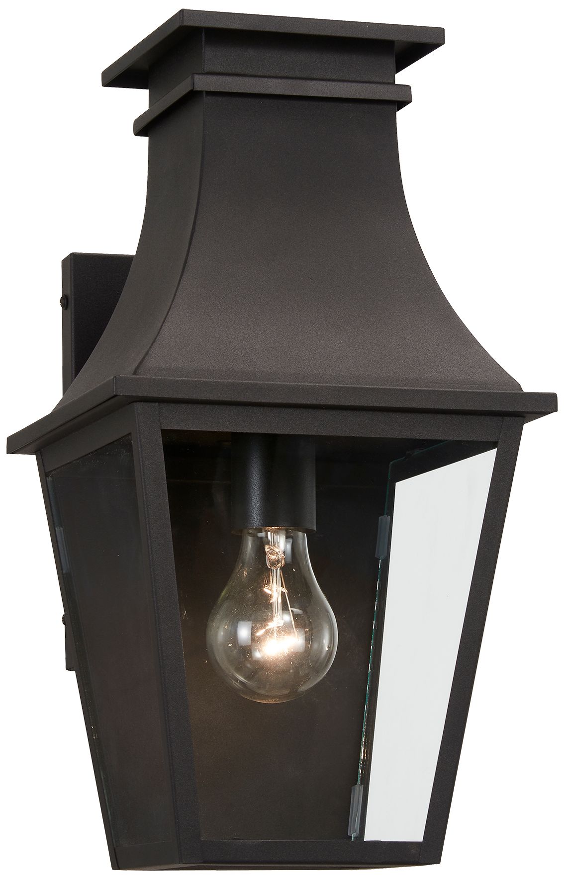 The Great Outdoors Gloucester 1-Light Sand Coal Outdoor Wall Mount