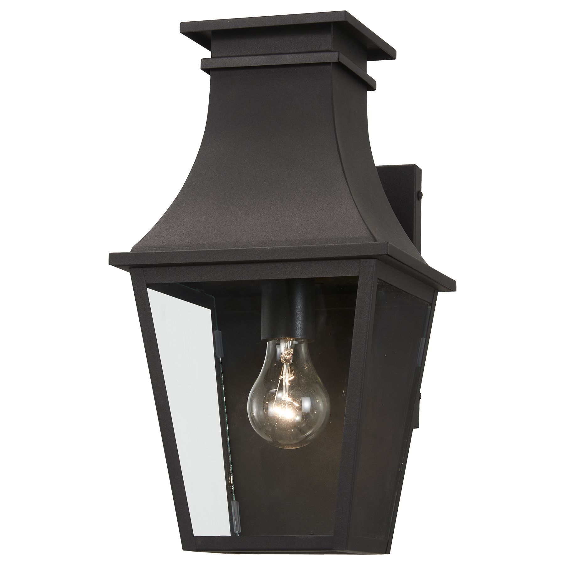 The Great Outdoors Gloucester 1-Light Sand Coal Outdoor Wall Mount