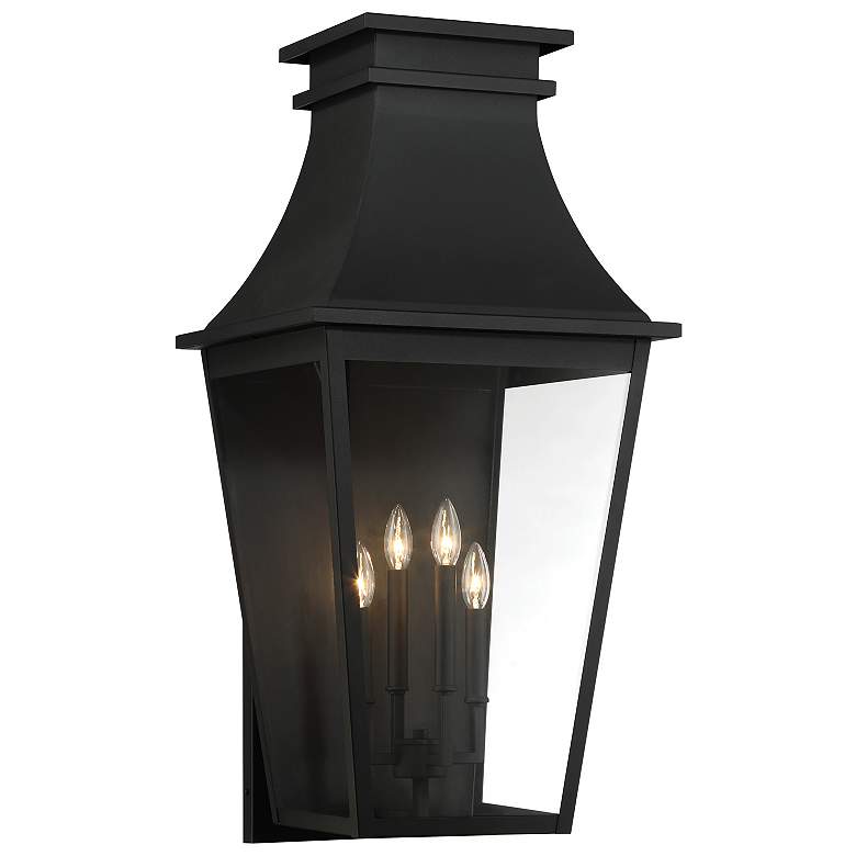 Image 1 The Great Outdoors Gloucester 4-Light Sand Black Outdoor Wall Mount