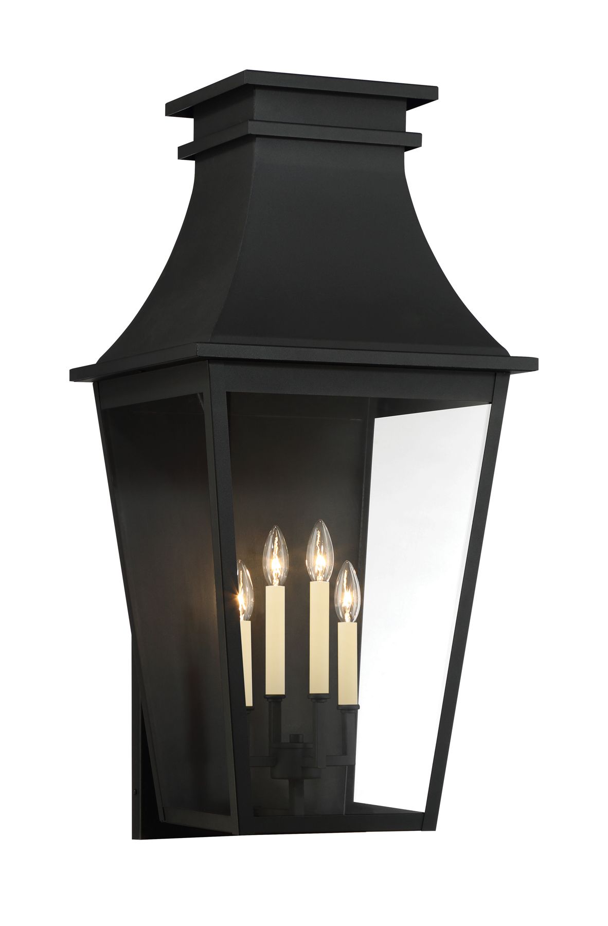 Image 2 The Great Outdoors Gloucester 4-Light Sand Black Outdoor Wall Mount more views