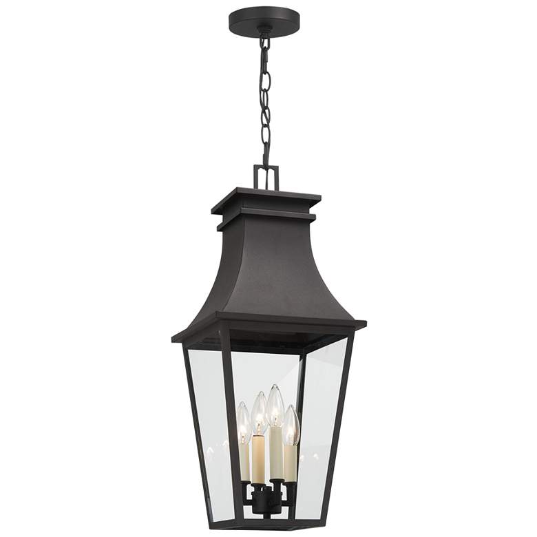 Image 1 The Great Outdoors Gloucester 4-Light Sand Coal Outdoor Chain Hung