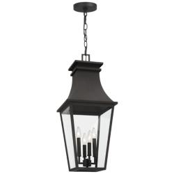 The Great Outdoors Gloucester 4-Light Sand Coal Outdoor Chain Hung