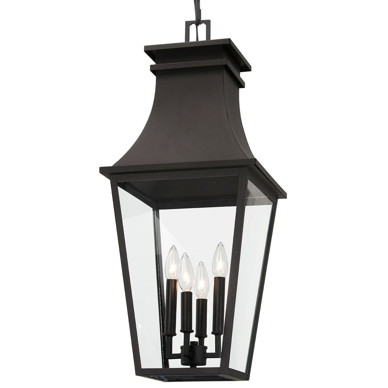 Image 2 The Great Outdoors Gloucester 4-Light Sand Coal Outdoor Chain Hung more views