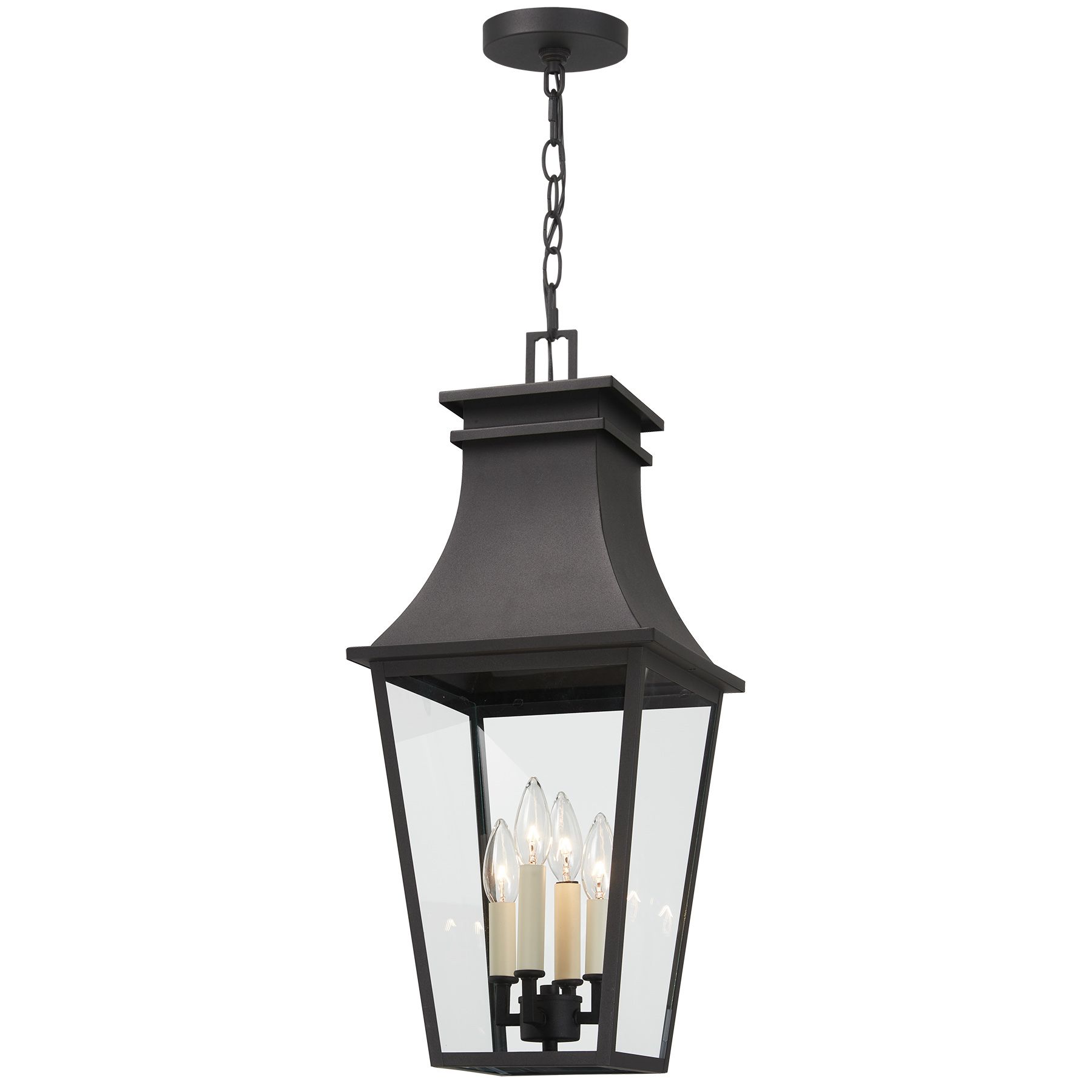 Image 4 The Great Outdoors Gloucester 4-Light Sand Coal Outdoor Hanging Lantern more views