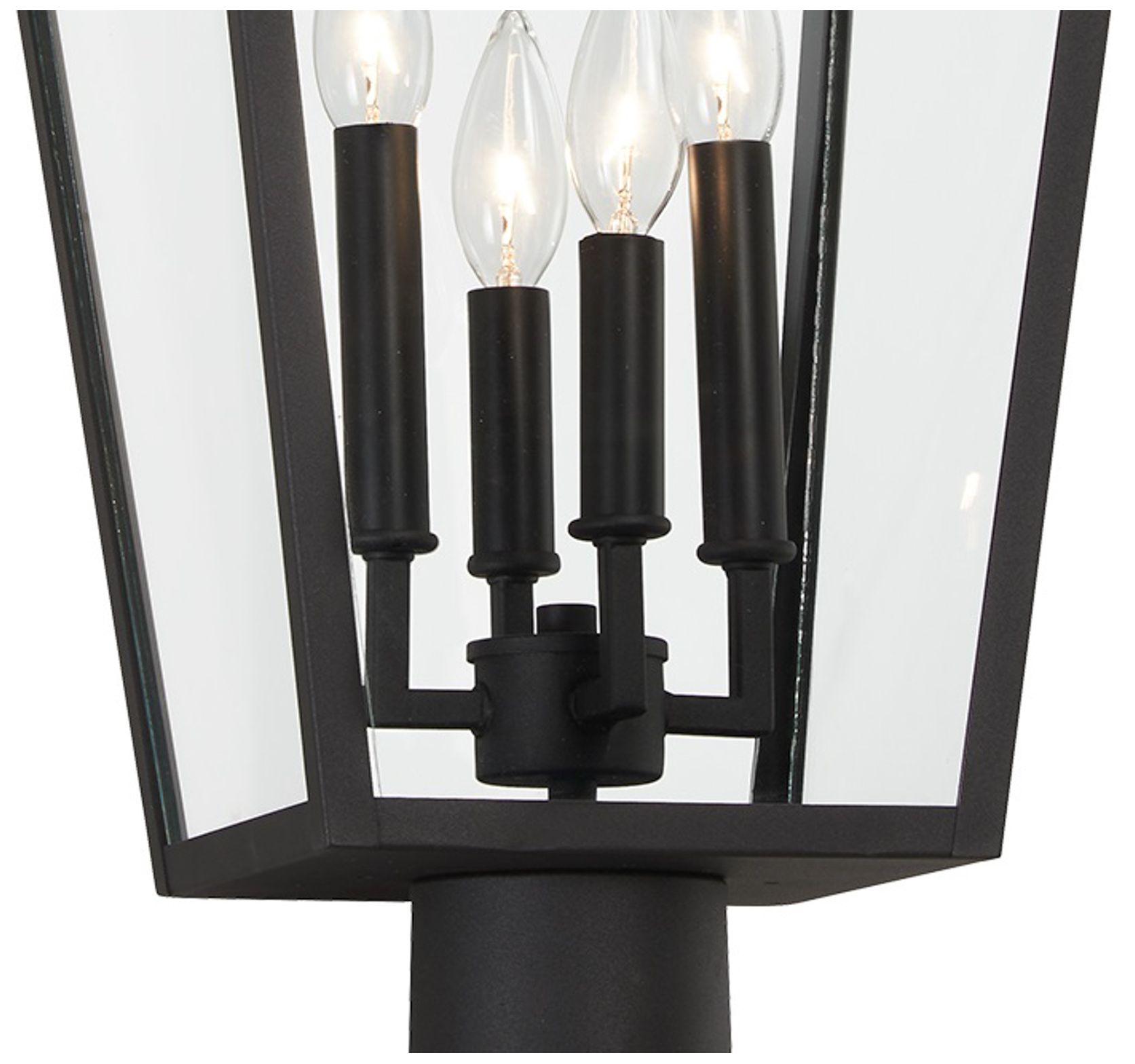 Image 3 The Great Outdoors Gloucester 4-Light Sand Coal Outdoor Post Mount more views