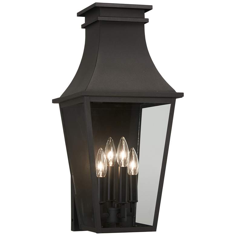 Image 1 The Great Outdoors Gloucester 4-Light Sand Coal Outdoor Wall Mount