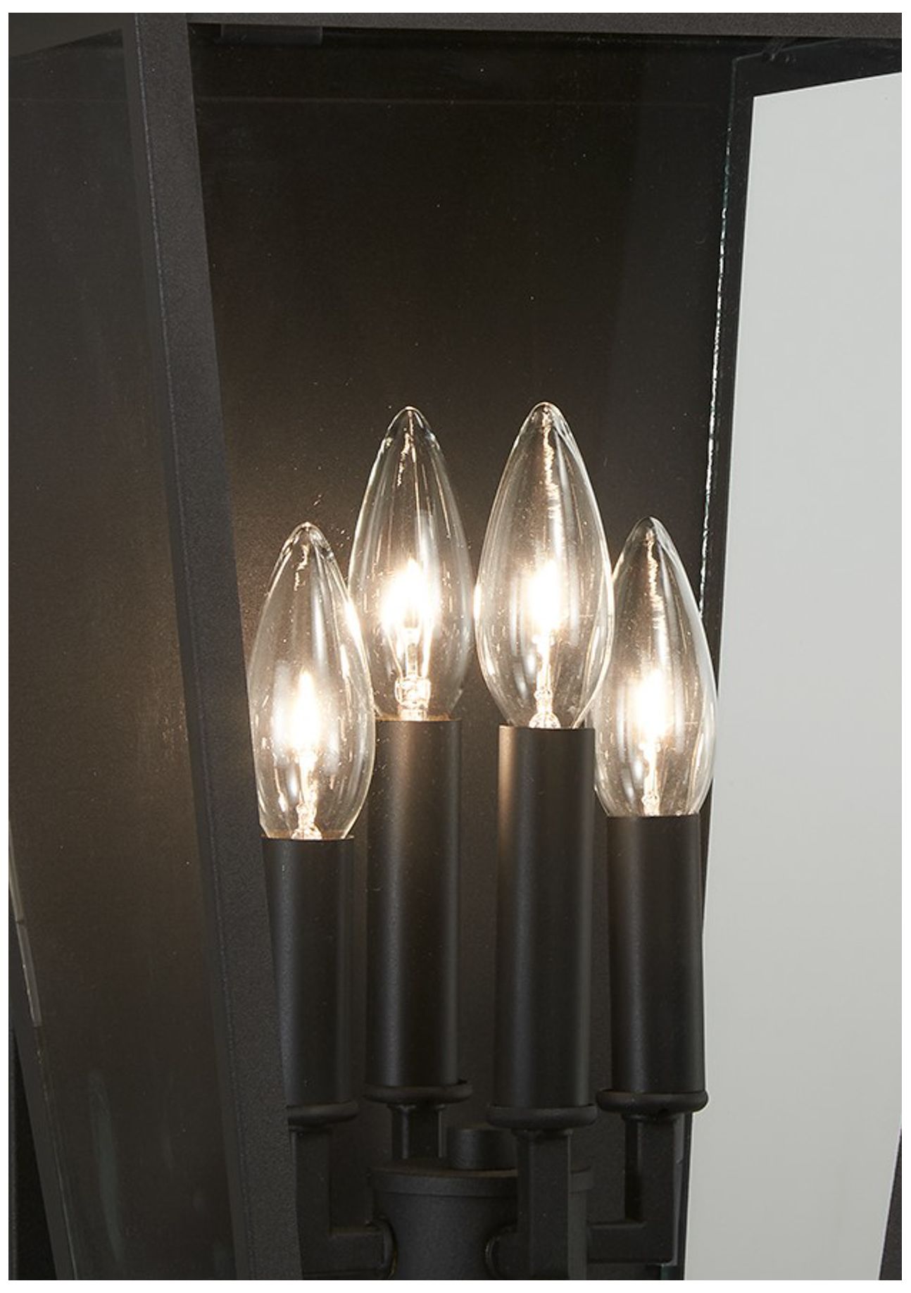 The Great Outdoors Gloucester 4-Light Sand Coal Outdoor Wall Mount