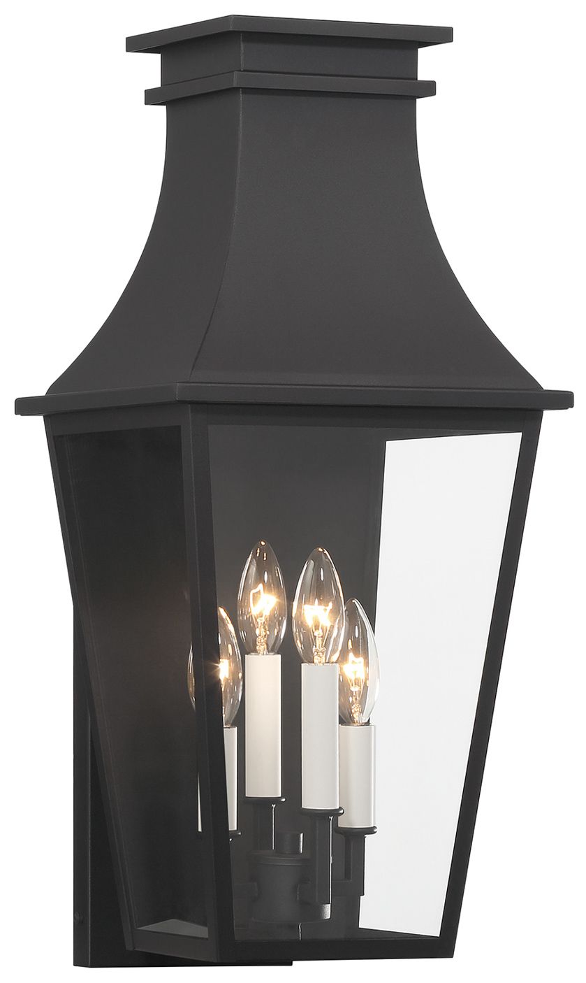 The Great Outdoors Gloucester 4-Light Sand Coal Outdoor Wall Mount