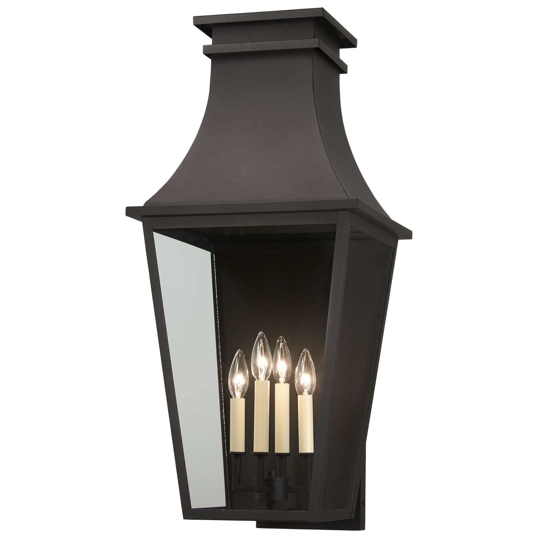 The Great Outdoors Gloucester 4-Light Sand Coal Outdoor Wall Mount