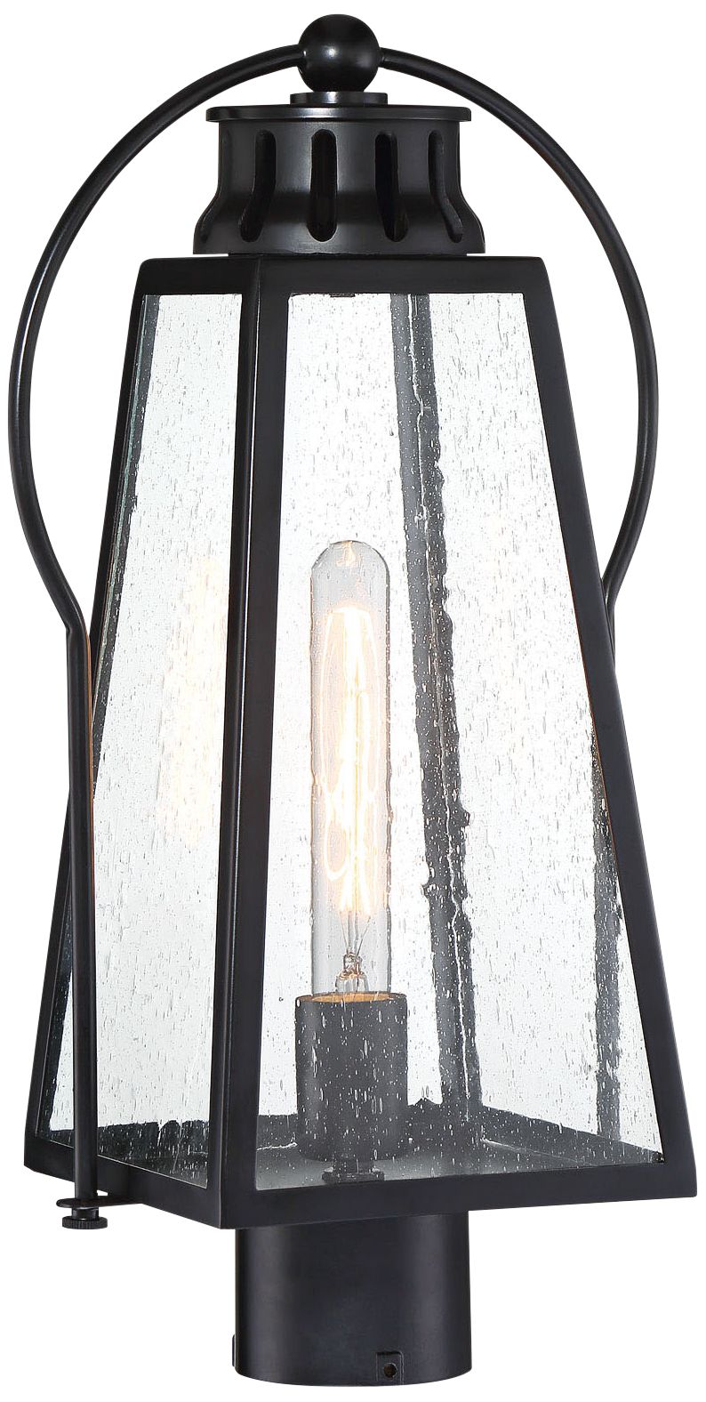 Thumbnail1 of The Great Outdoors Halder Bridge 1-LIght Sand Black Outdoor Post Light