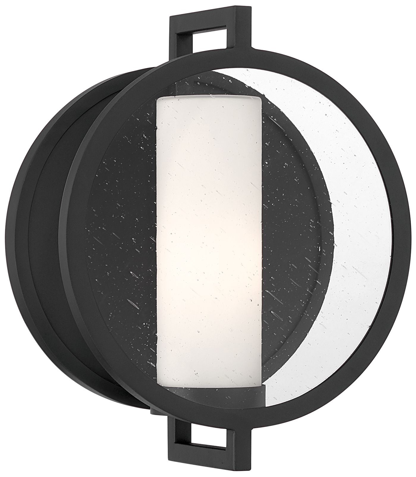 The Great Outdoors Halin 1-Light 11.5-in Coal Black Outdoor Wall Sconce