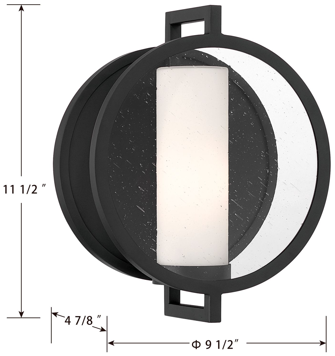 Image 6 The Great Outdoors Halin 1-Light 11.5-in Coal Black Outdoor Wall Sconce more views