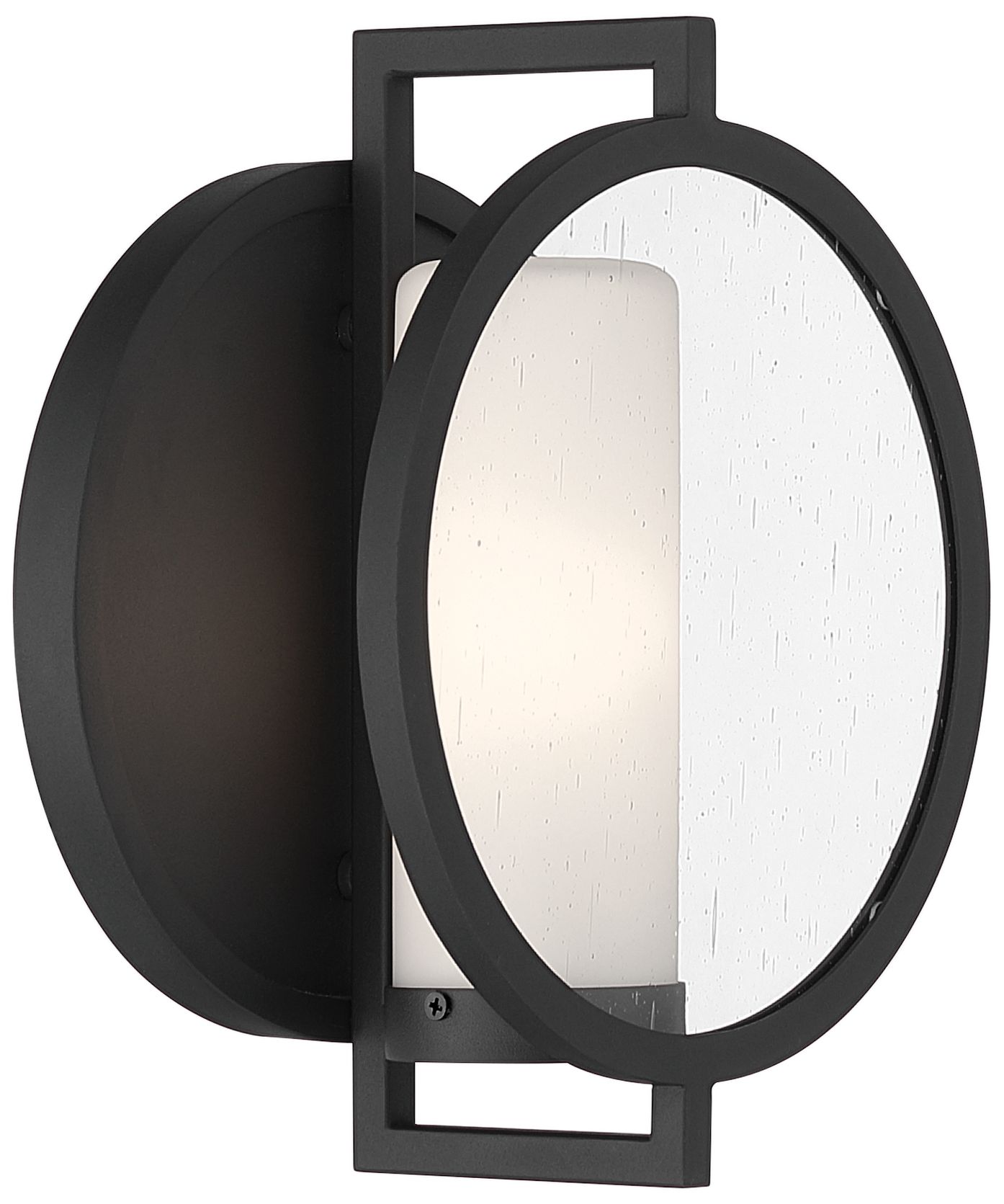 Image 5 The Great Outdoors Halin 1-Light 9-in Coal Black Outdoor Wall Sconce more views