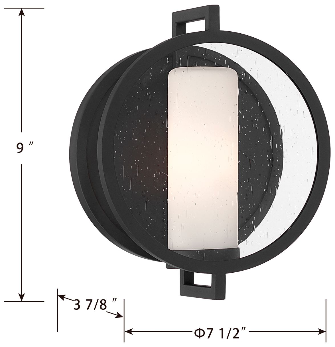 Image 6 The Great Outdoors Halin 1-Light 9-in Coal Black Outdoor Wall Sconce more views