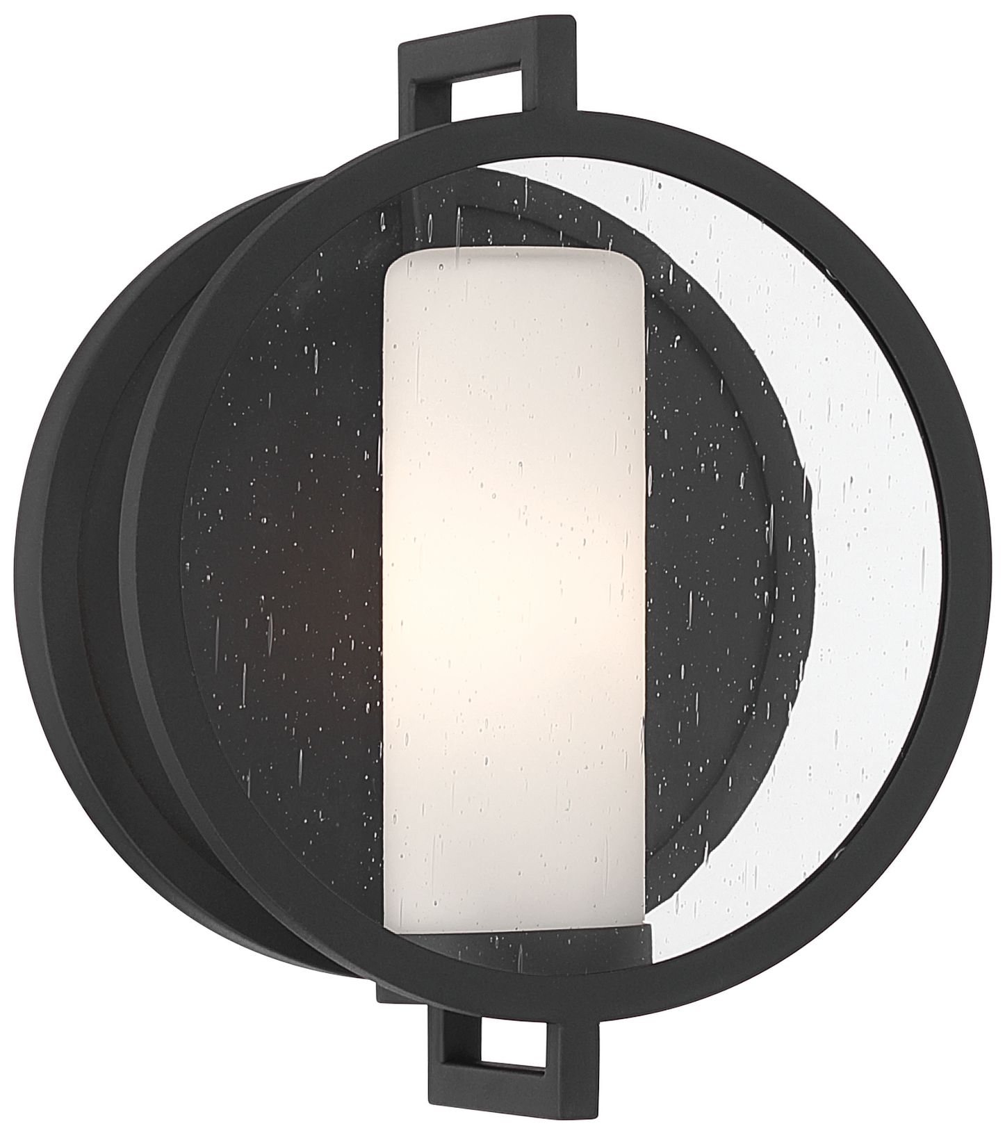 The Great Outdoors Halin 1-Light 9-in Coal Black Outdoor Wall Sconce