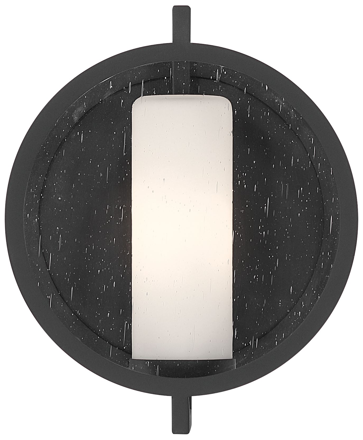 The Great Outdoors Halin 1-Light 9-in Coal Black Outdoor Wall Sconce
