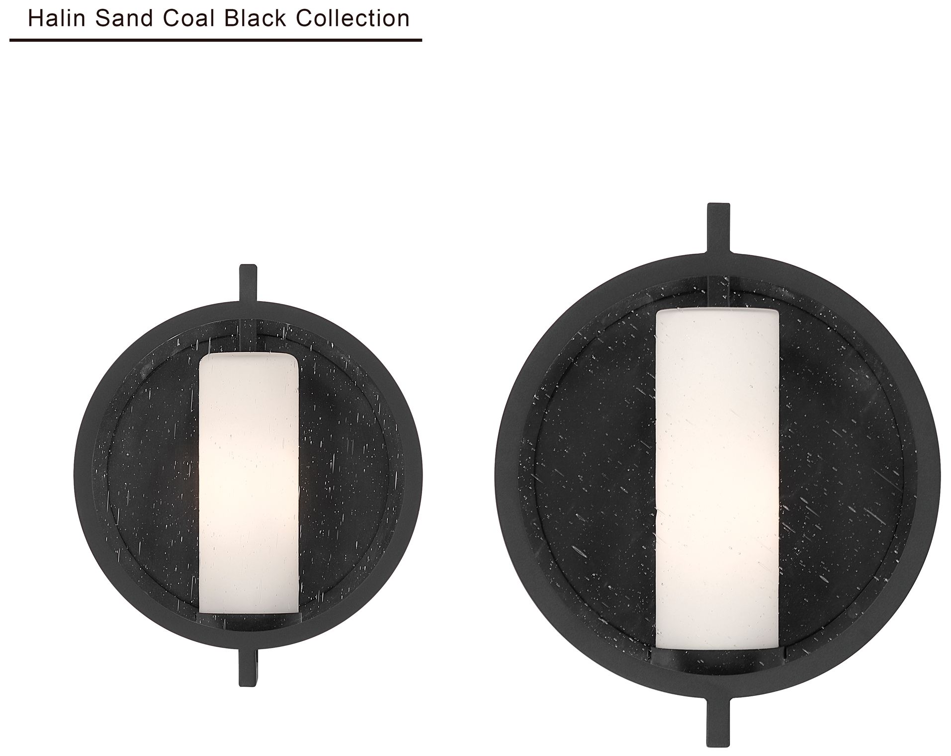 The Great Outdoors Halin 1-Light 9-in Coal Black Outdoor Wall Sconce