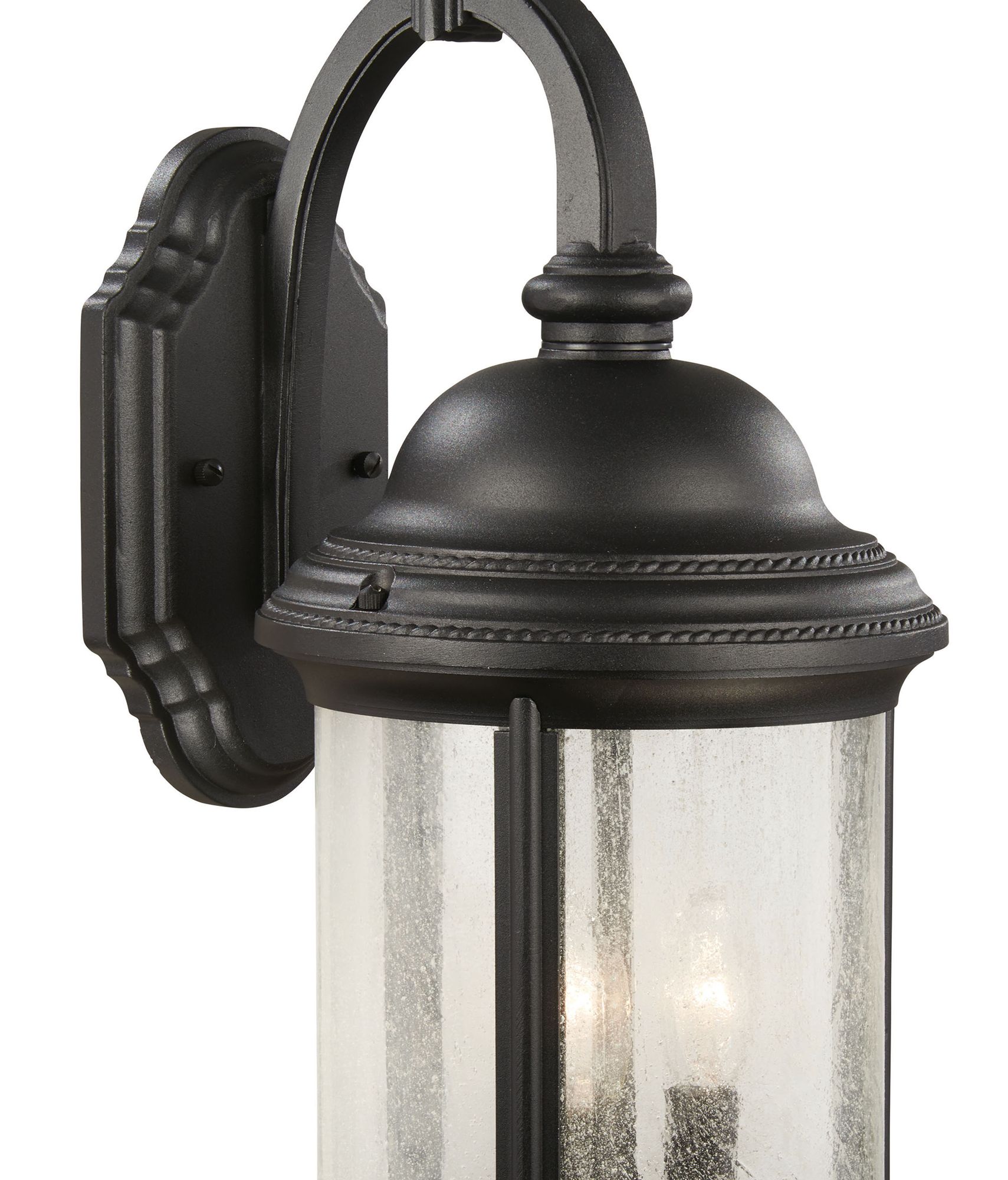 Image 4 The Great Outdoors Hancock 3-Light Black Outdoor Post Mount Lantern more views