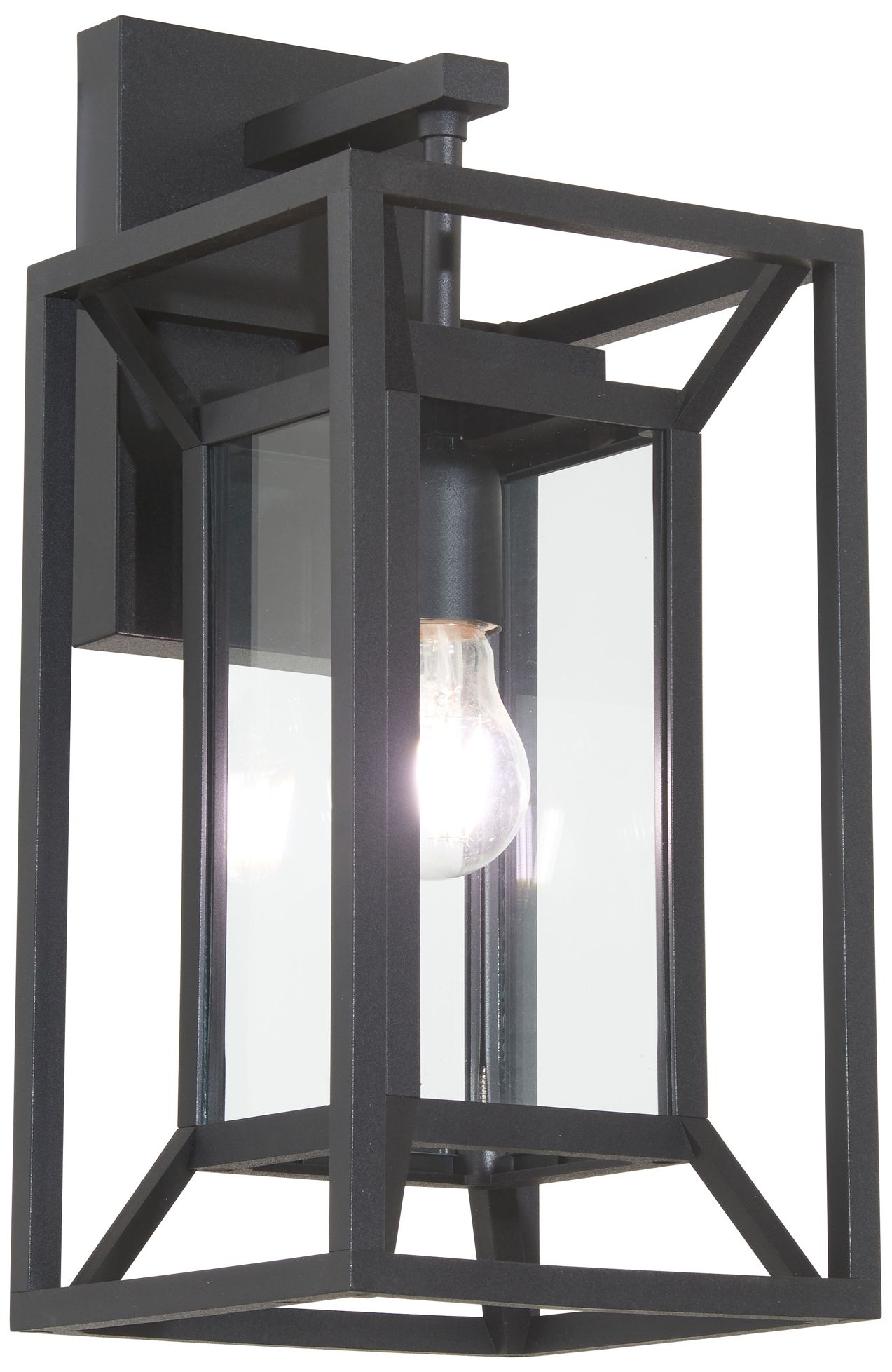 The Great Outdoors Harbor View 1-Light 7.5-in Black Outdoor Wall Sconce