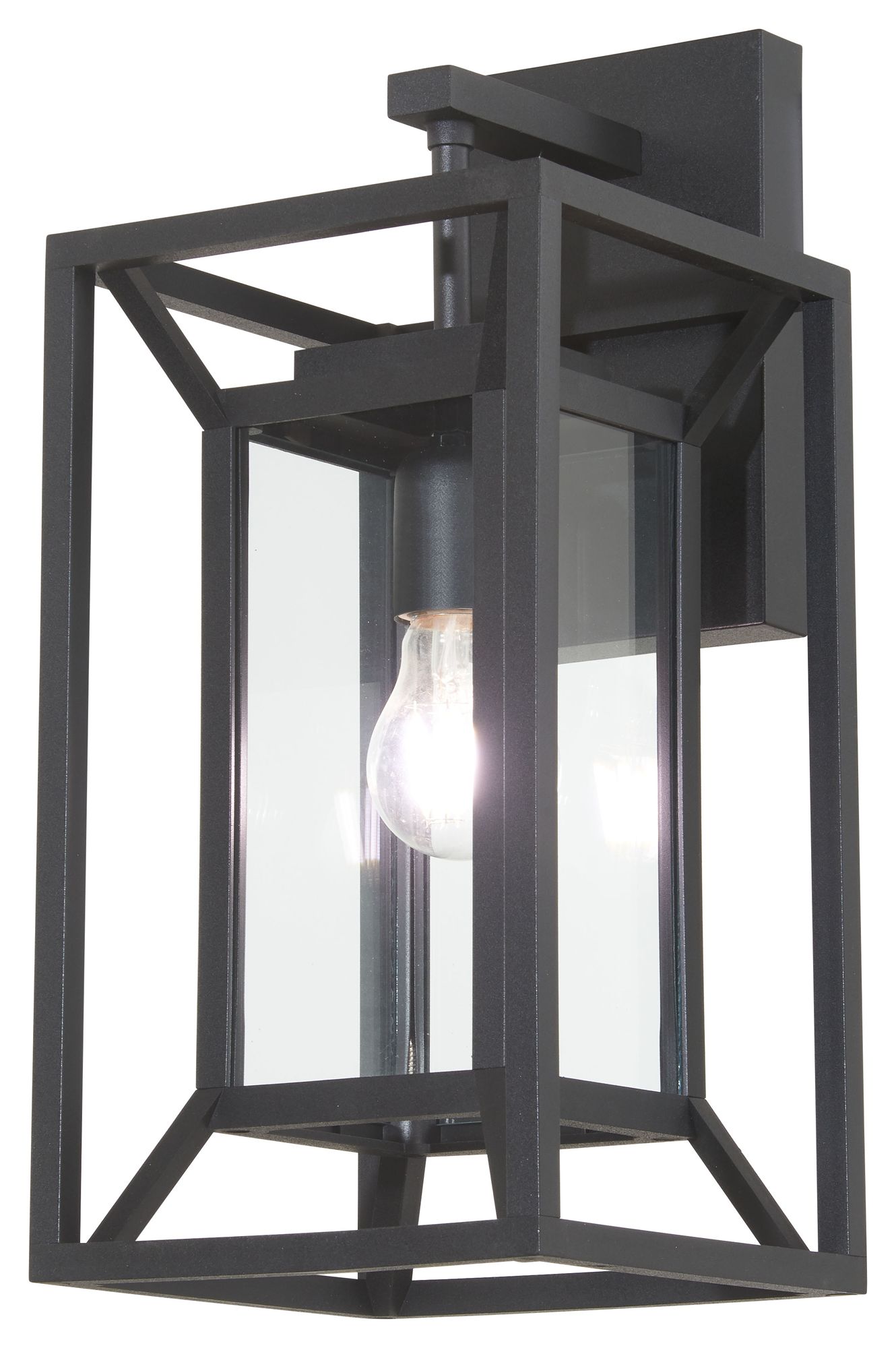 Image 2 The Great Outdoors Harbor View 1-Light 7.5-in Black Outdoor Wall Sconce more views