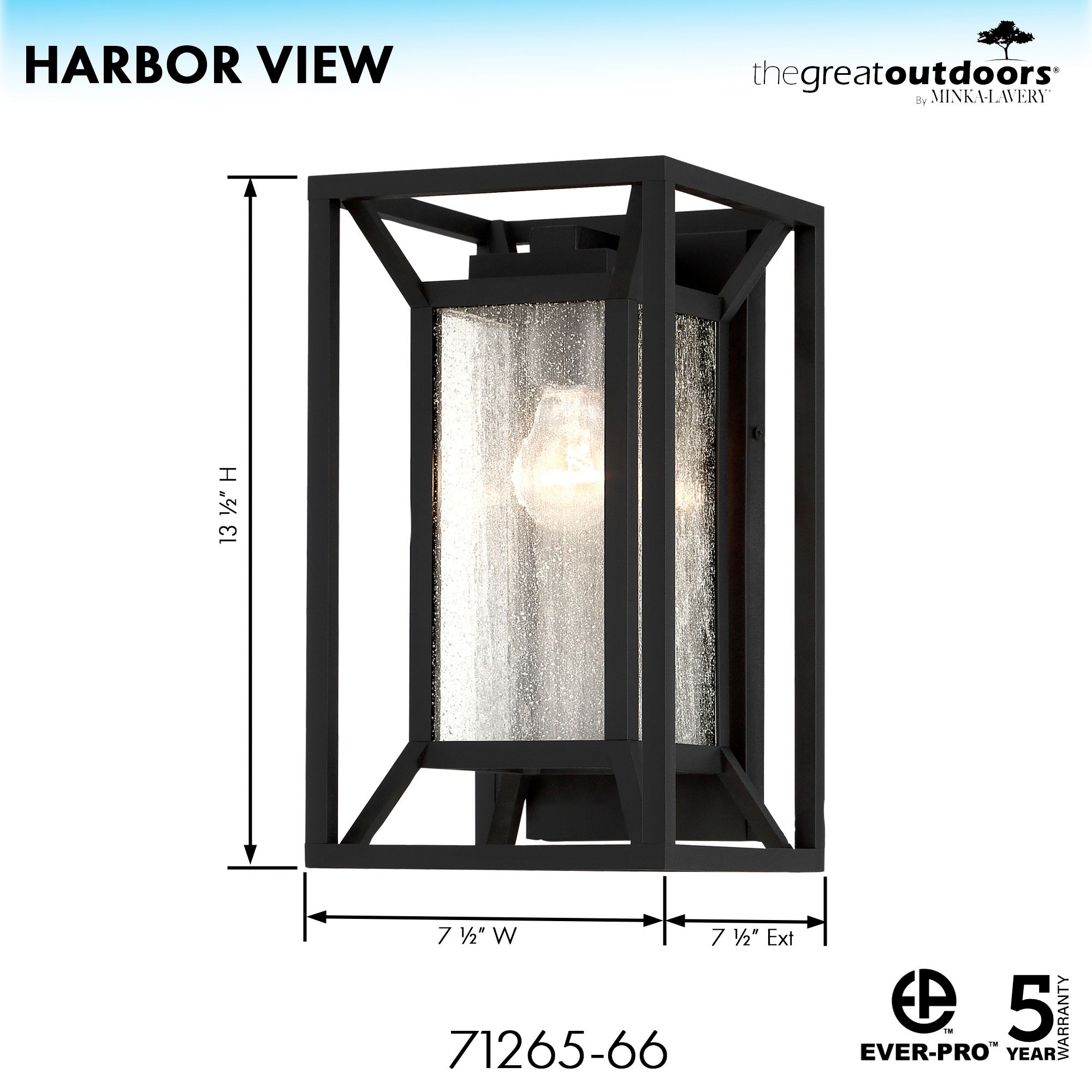 Image 5 The Great Outdoors Harbor View 1-Light Sand Coal Outdoor Wall Mount more views