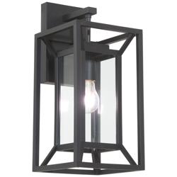 The Great Outdoors Harbor View 2-Light 9.5-in Black Outdoor Wall Sconce