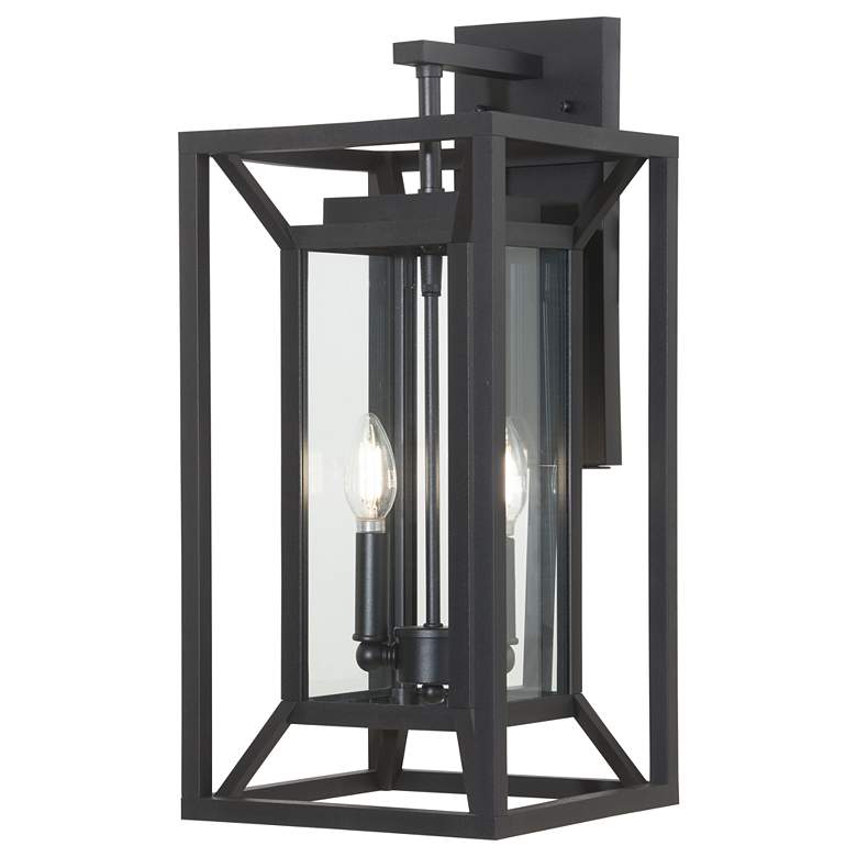 Image 2 The Great Outdoors Harbor View 2-Light 9.5-in Black Outdoor Wall Sconce more views