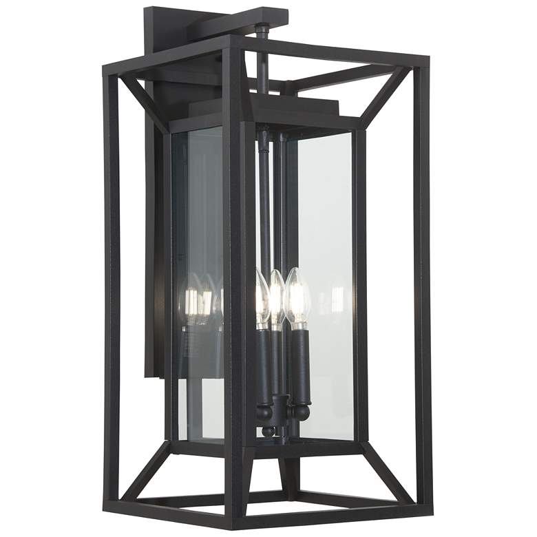 Image 1 The Great Outdoors Harbor View 4-Light 11.5-in Black Outdoor Wall Sconce