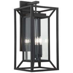 The Great Outdoors Harbor View 4-Light 11.5-in Black Outdoor Wall Sconce