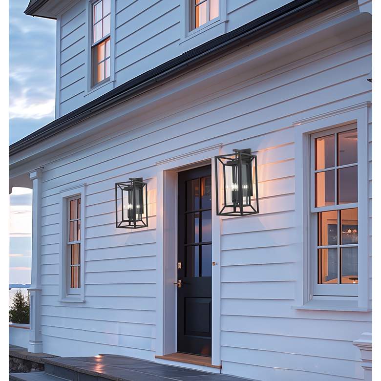 Image 4 The Great Outdoors Harbor View 4-Light 11.5-in Black Outdoor Wall Sconce more views