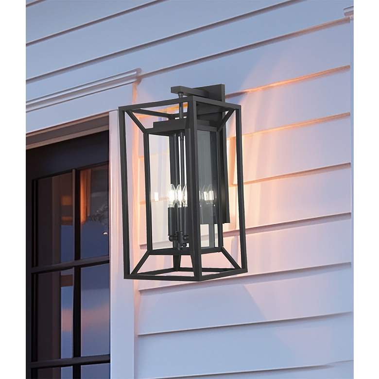 Image 5 The Great Outdoors Harbor View 4-Light 11.5-in Black Outdoor Wall Sconce more views