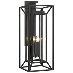 The Great Outdoors Harbor View 4-Light Sand Black Outdoor Wall Mount