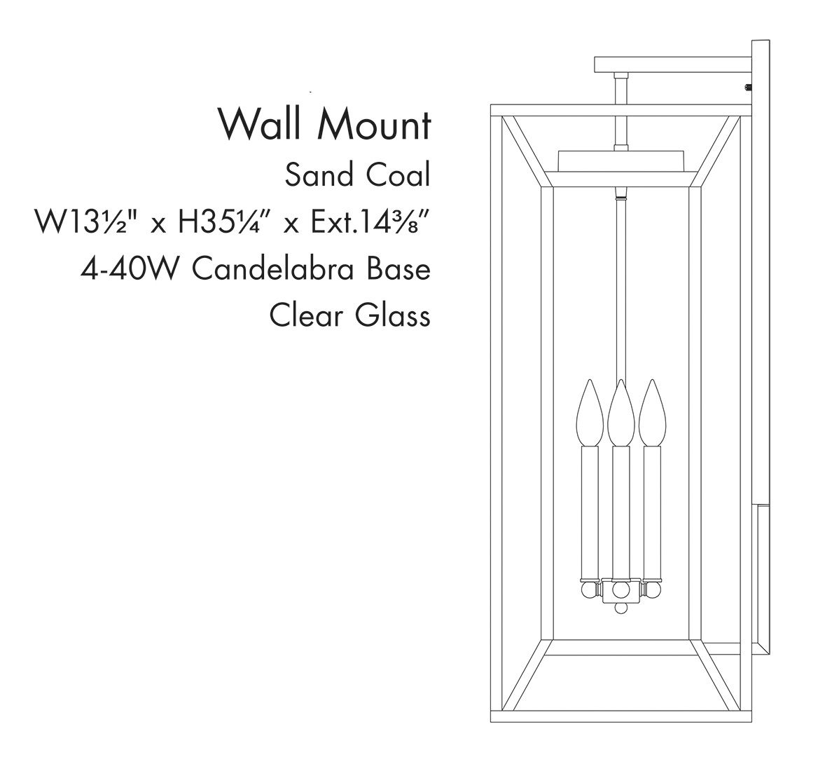 Image 3 The Great Outdoors Harbor View 4-Light Sand Black Outdoor Wall Mount more views