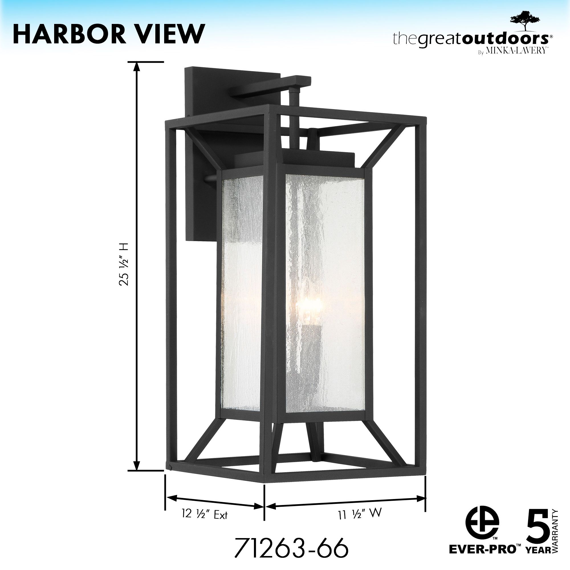 Image 5 The Great Outdoors Harbor View 4-Light Sand Coal Outdoor Wall Mount more views