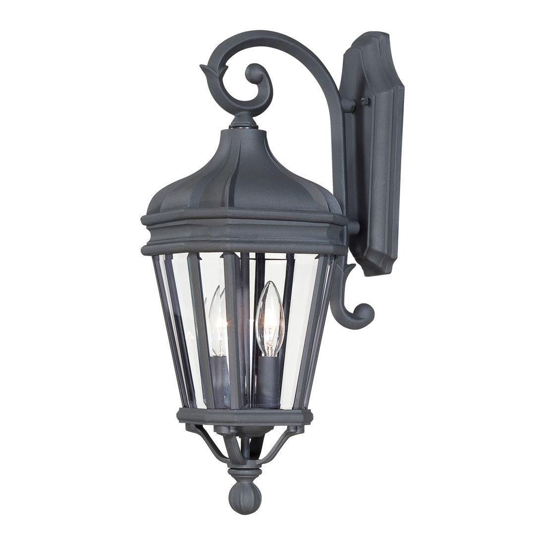 Image 5 The Great Outdoors Harrison 2-Light Sand Coal Outdoor Wall Mount more views