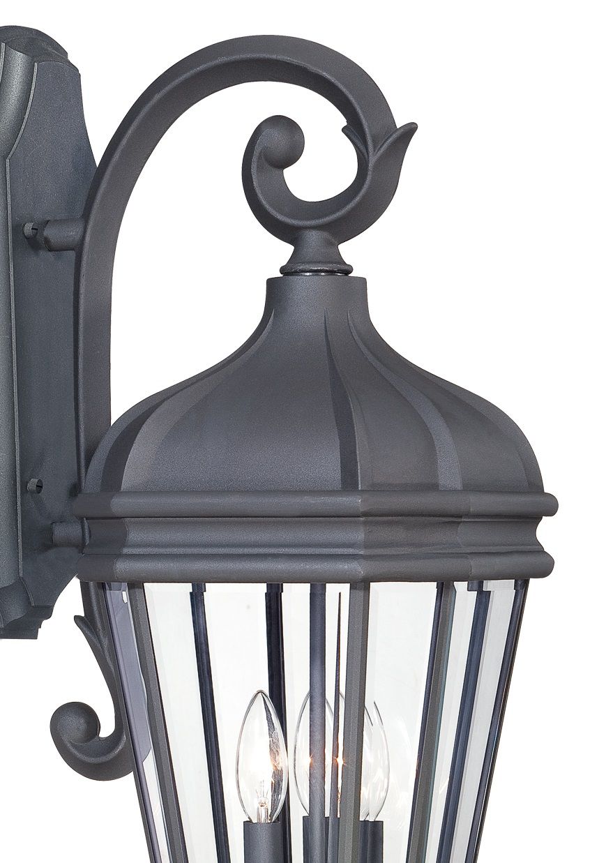 Image 2 The Great Outdoors Harrison 3-Light Sand Coal Outdoor Wall Mount more views