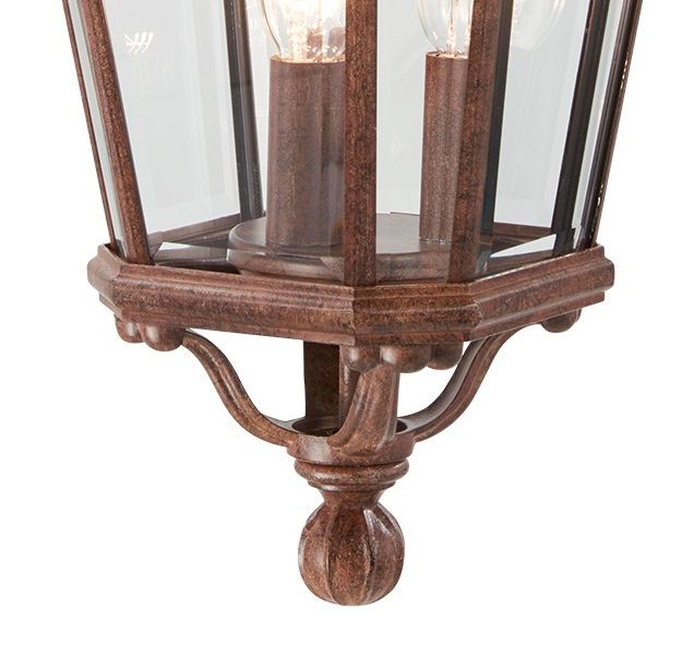 Image 4 The Great Outdoors Harrison 3-Light Vintage Rust Outdoor Wall Mount more views