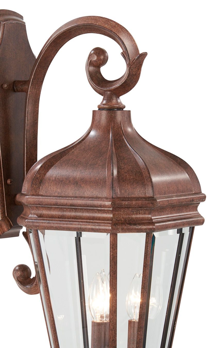 Image 5 The Great Outdoors Harrison 3-Light Vintage Rust Outdoor Wall Mount more views